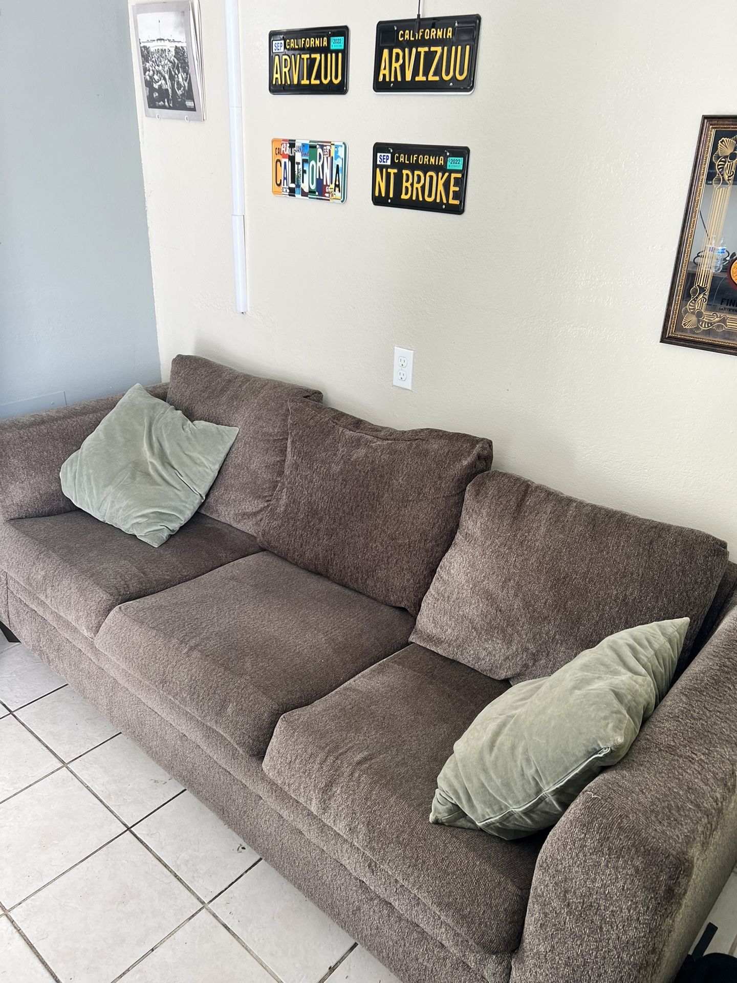 Expresso Brown Couch - 84” - Bobs Furniture