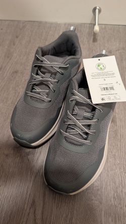 Athletic Works Boys Gray Mesh Lace-Up Low Top Athletic Sneakers Size 3