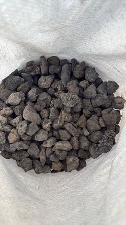 Black Lava Rocks Bulk Bag