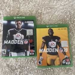 2 Xbox One Games NFL Madden 18&19 