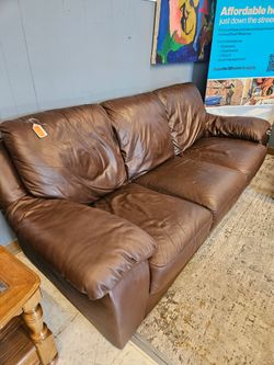 3 seat leather couch