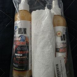 Tv screen monitor cleaner spray 2 pack + towel