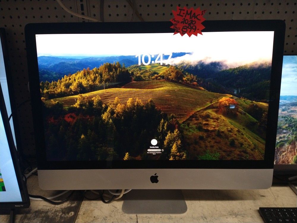 iMac 27 In 5K Computer System With Keyboard And Mouse
