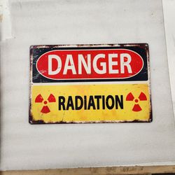 Warning Danger Radiation Steel Metal Sign 