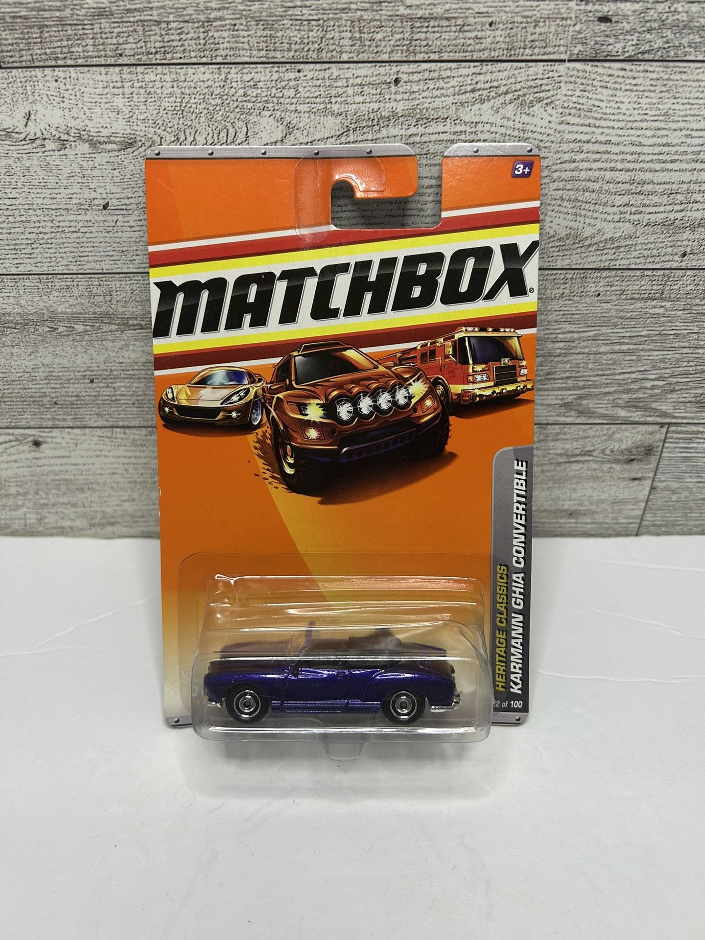 Matchbox Purple ‘2009 Karmann Ghia Convertible / Heritage Classics • Die Cast Metal & Plastic • Made in Thailand