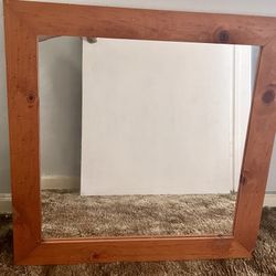 Wooden Frame Wall Mirror