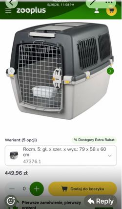New dog carrier