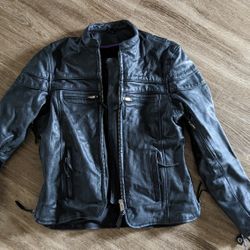 Women's Leather Motorcycle Jacket