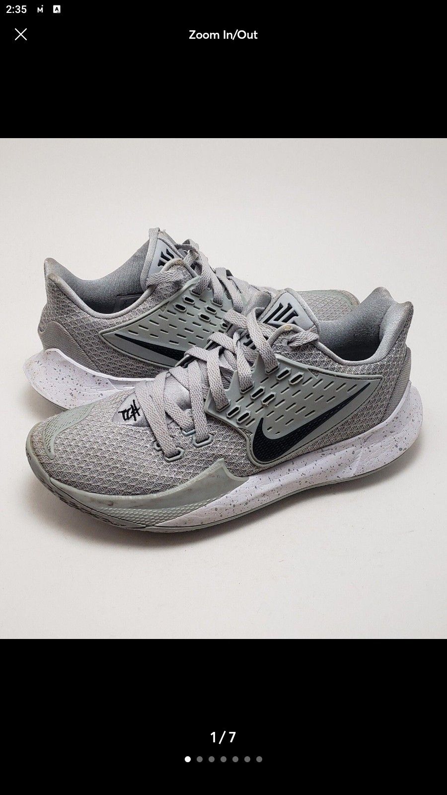 Mens Nike Kyrie Low 2 TB Promo Grey White Sneakers Shoes CN9827-004 Size 8