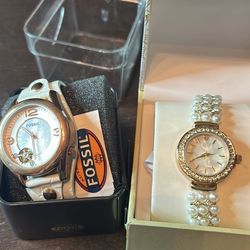 Watches For Women New  Both For $87 Brand Name Fossil And. Charter Club 