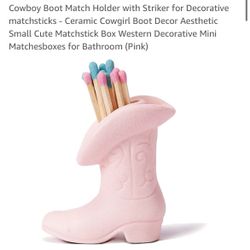 Brand New - Cowboy Boot Match Holder with Striker