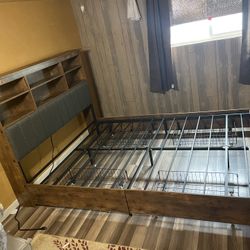 Queen Size Bed Frame With Drawers 