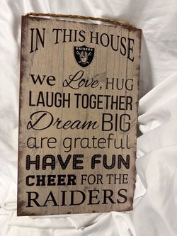 Brand New, Las Vegas Raiders Wooden Wall Sign
