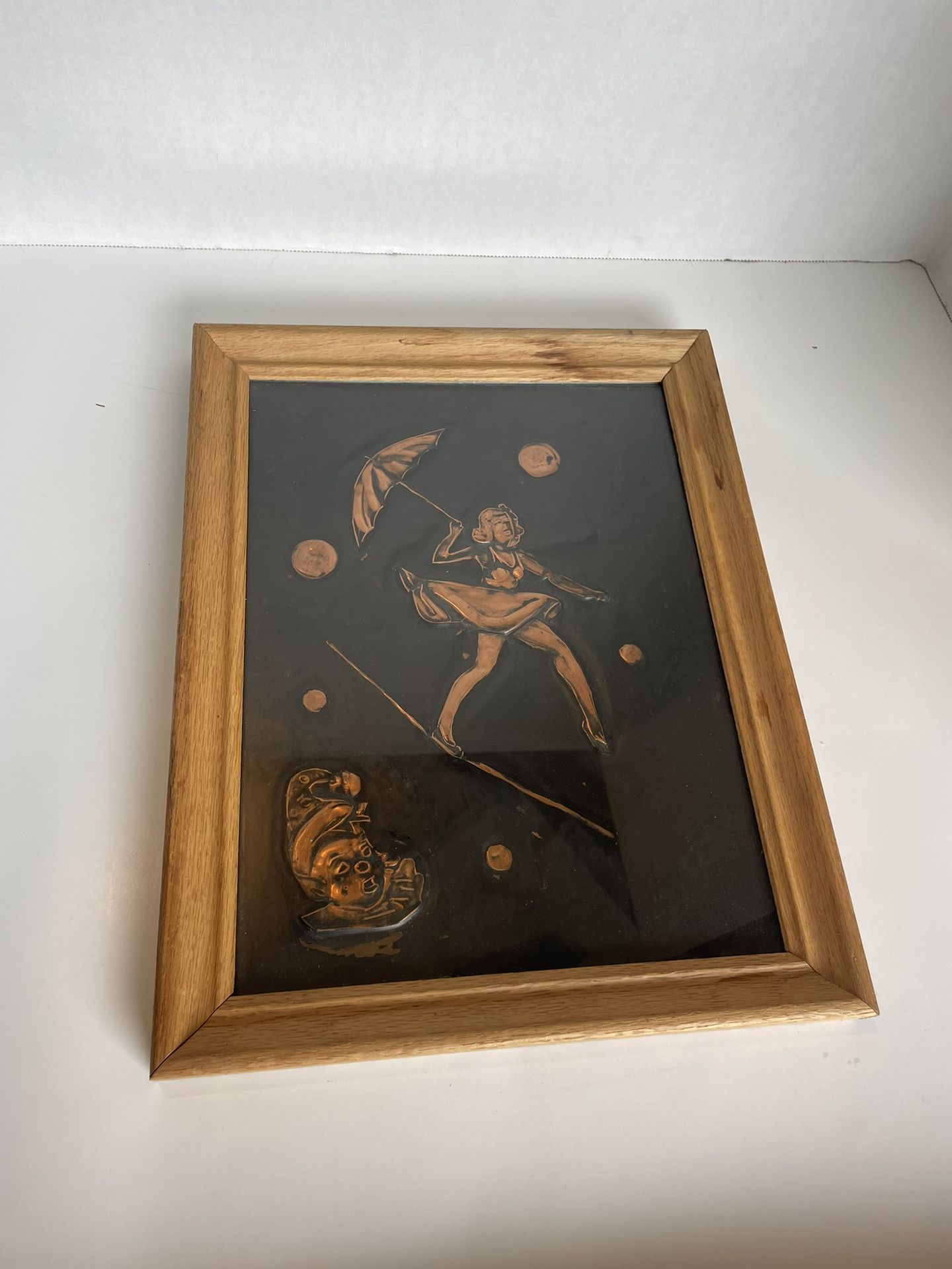 Vintage Hammered Copper Art 1950