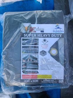 20ft × 30ft Super Heavy Duty Grey Tarp