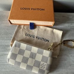 Lv Key Pouch damier Azur 