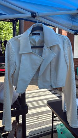 White Crop Jacket