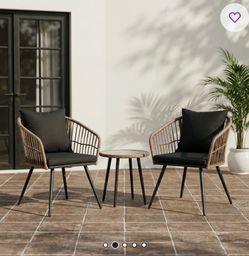 2 person outdoor patio bistro set