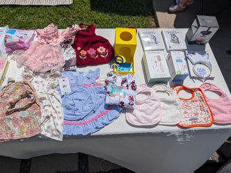Baby Girl Clothing and Accessories Bundle