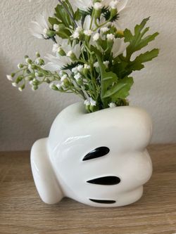 I Am Mickey Mouse Ceramic Glove Hand Vase