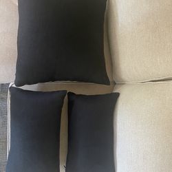 Black Linen Modern Pillows 