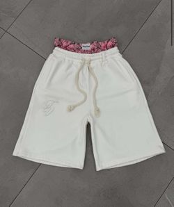 Double waisted pink blossom shorts 