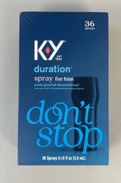 KY Duration Spray for Him Male Desensitizer 36 Sprays .16 fl oz EXP 7/27