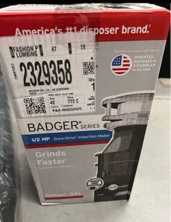 InSinkErator Badger 5XL Continuous feed 1/2 HP Septic Safe Corded Garbage Disposal