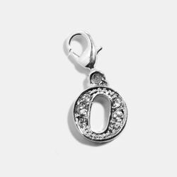 Silver Clear Initial O Dangle Charm
