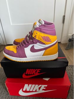 Air Jordan 1s OG purple and gold