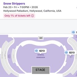 Snow Strippers Tickets