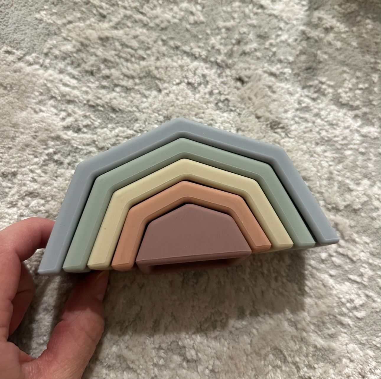 Rainbow Silicone Stacking Toy (baby/toddler)