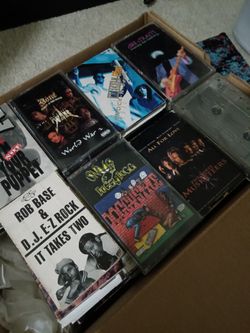 59 Vintage Hip Hop And Classic Rock Cassettes,