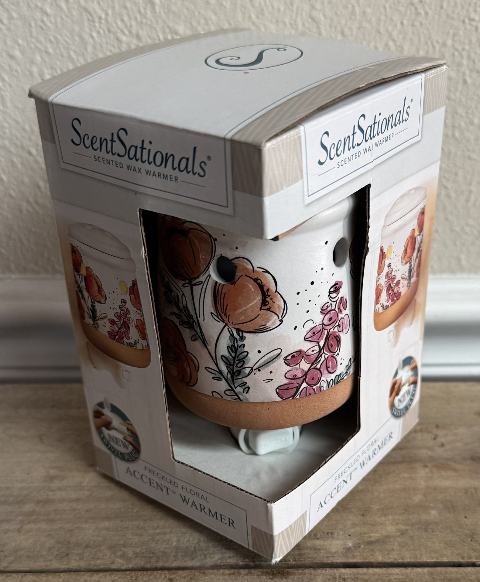 ScentSationals Freckled Floral Full Size Plug In Wax Warmer just $8 xox