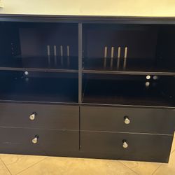 TV stand / entertainment center with deep drawers. ESPRESSO