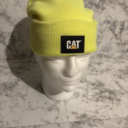 CAT High-Vis Cuff Bright Yellow Winter Hat Beanie 