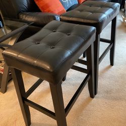 Black Wood Bar Stool 