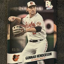 Gunnar Henderson 2024 Topps Big League Black Foil SP Card #50 /25