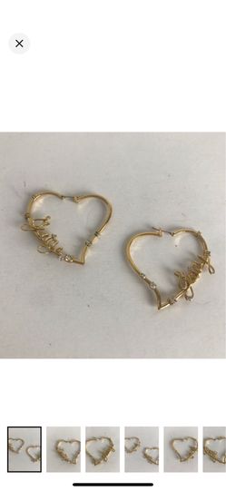 Juicy Couture Gold Tone Heart Earrings