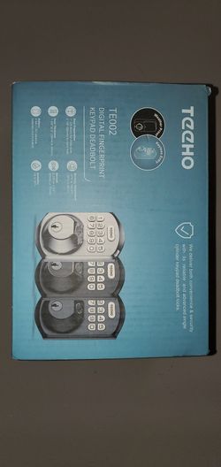 NEW Fingerprint Deadbolt. Silver/nickel.