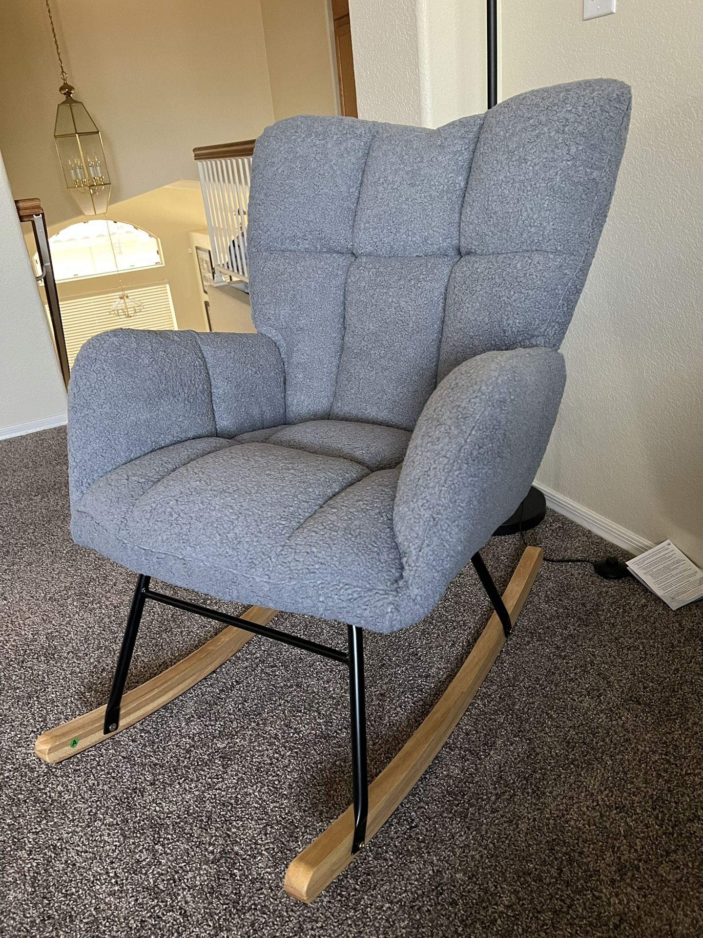 Light Blue Rocking Chair