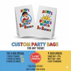 Custom birthday bags