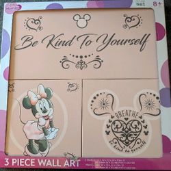 Disney Minnie Canvas Print Set Of 3 Wall Art