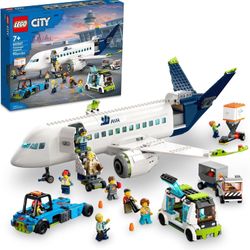 LEGO City Passenger Airplane Toy - Building Set for Boys & Girls, Ages 7+ - Educational Gift for Kids - W/Buildable Vehicle Toys & 9 Minifigures - 603