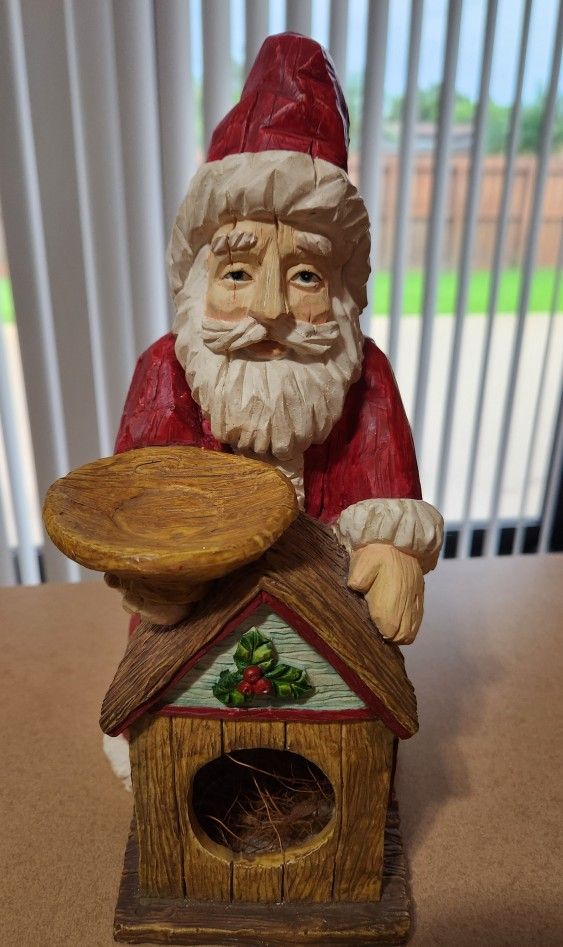 Carved Resin Santa
