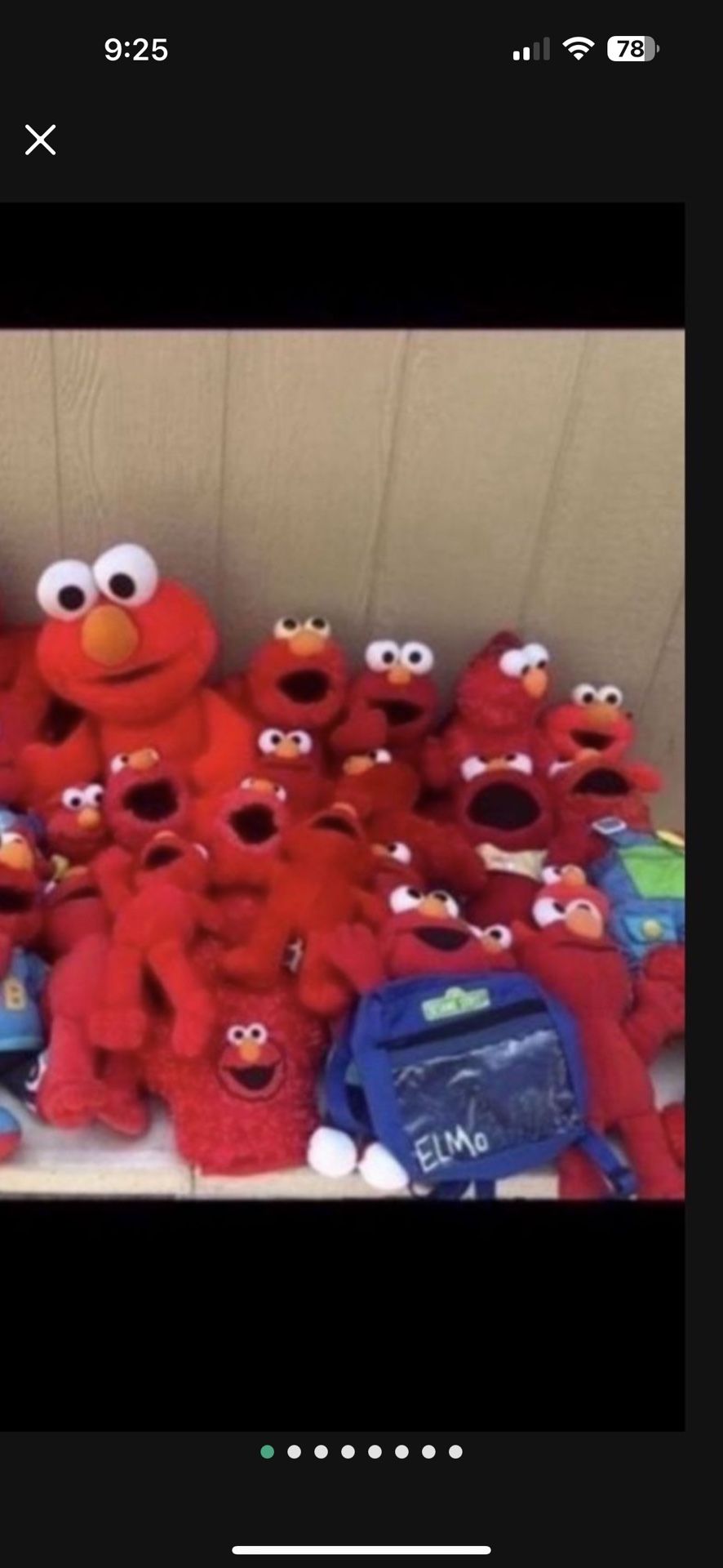 Lot Of Elmo Sesame Street Plushy Collection Some Vintage All Sizes Make Offer