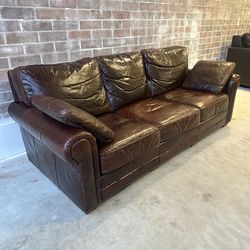 Genuine Leather Sofa -Delivery Available