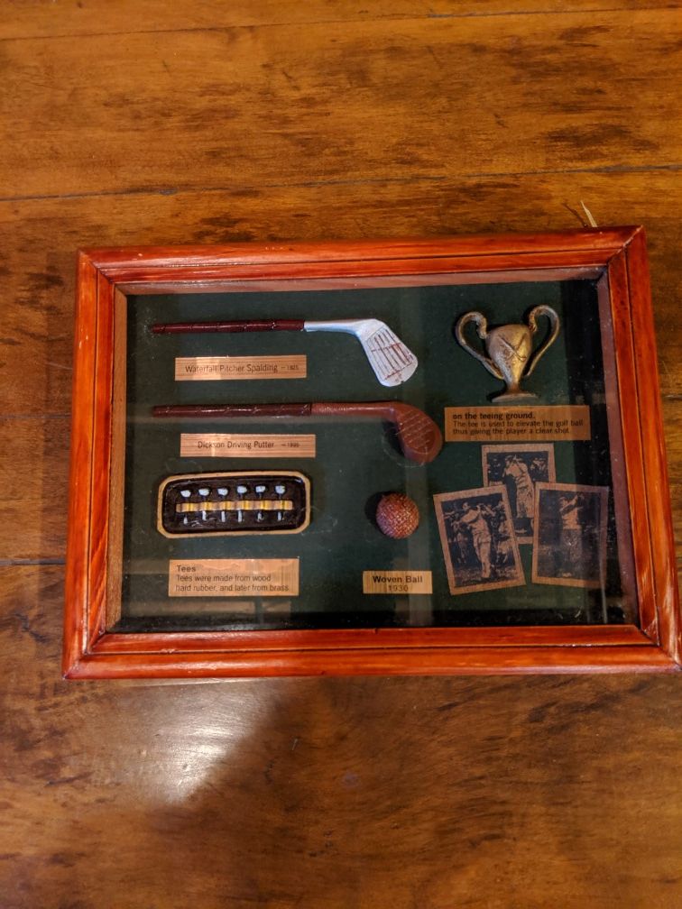 Small golf shadow box 6 by 8
