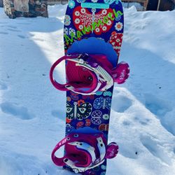 90cm Burton Kids Girl Snowboard With Burton Bindings