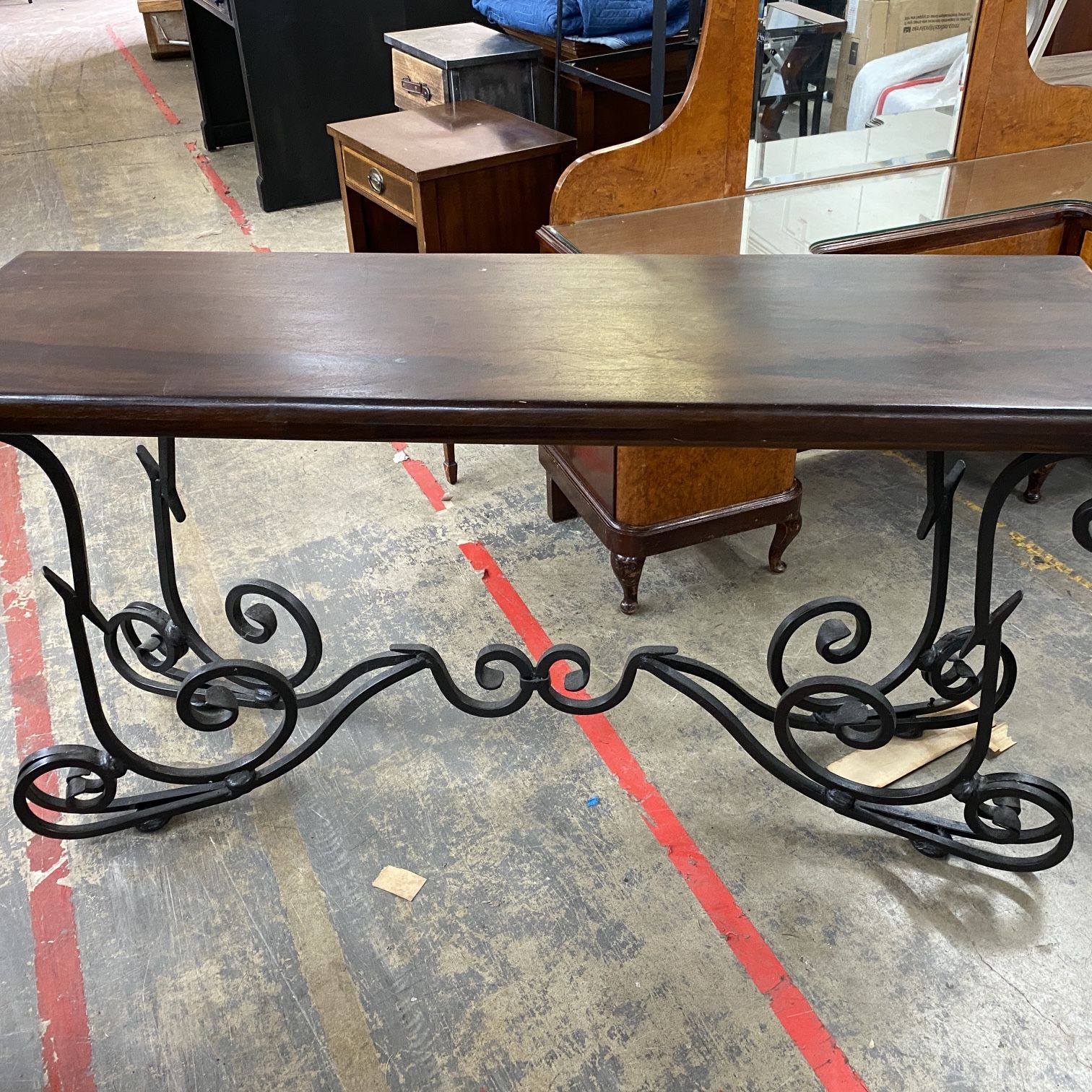 Dark Rustic Console Table